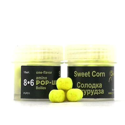 Amino POP-UPs one-flavor SWEET CORN (СОЛОДКА КУКУРУДЗА) 8•6 мм (15 шт) PUP511 фото